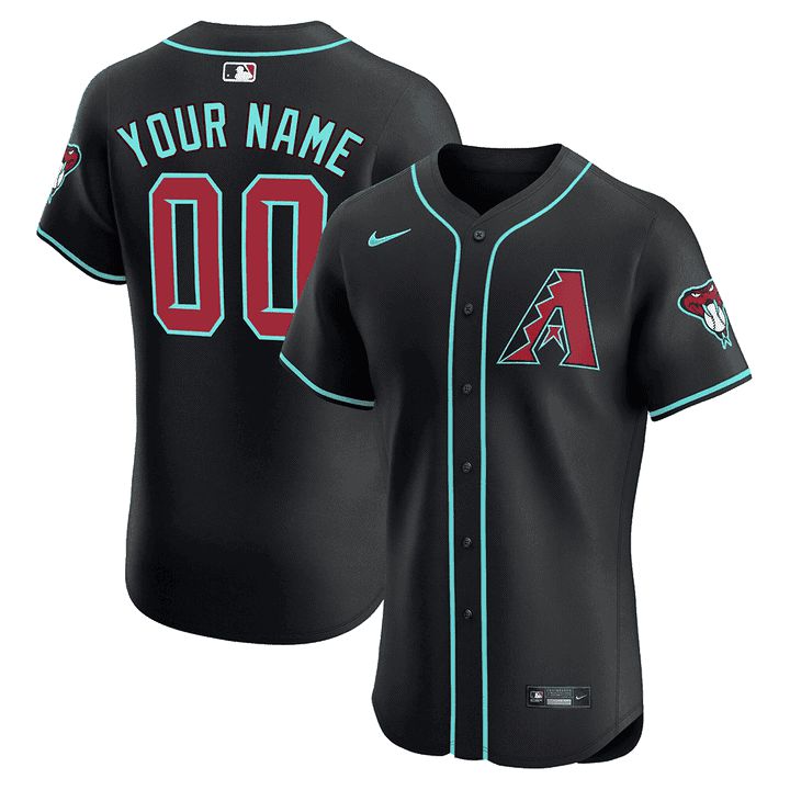 Men Arizona Diamondback Black Nike 2024 Flex Base Custom MLB Jersey